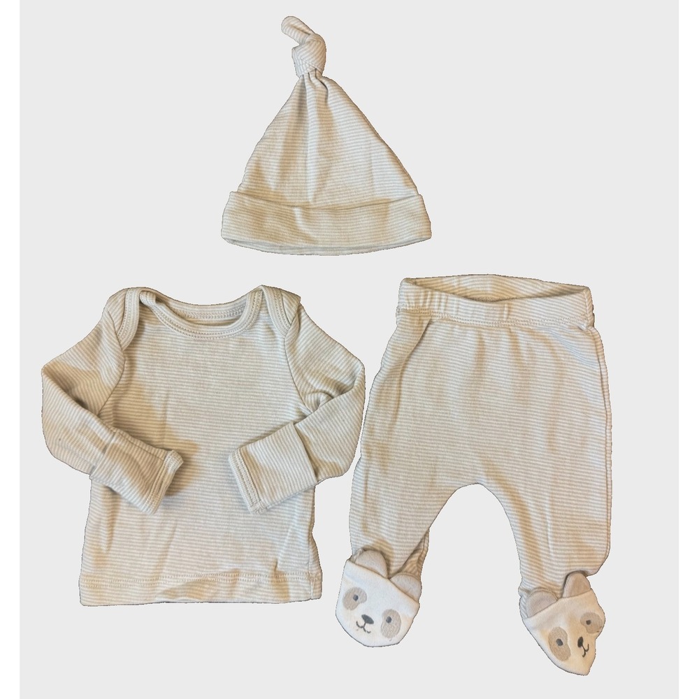 Carters‎ Preemie Baby Boy Outfit 3 Piece Hat Footed Pants Bodysuit Clothes Dog